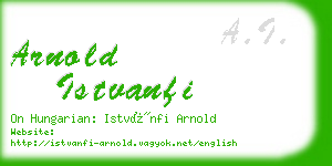 arnold istvanfi business card